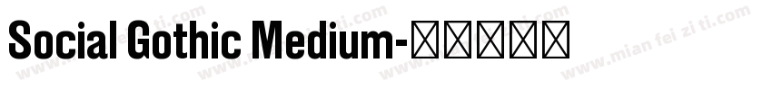 Social Gothic Medium字体转换